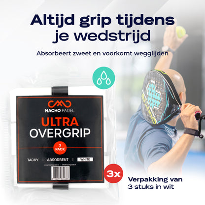 Ultra Overgrip Wit 3 Pack