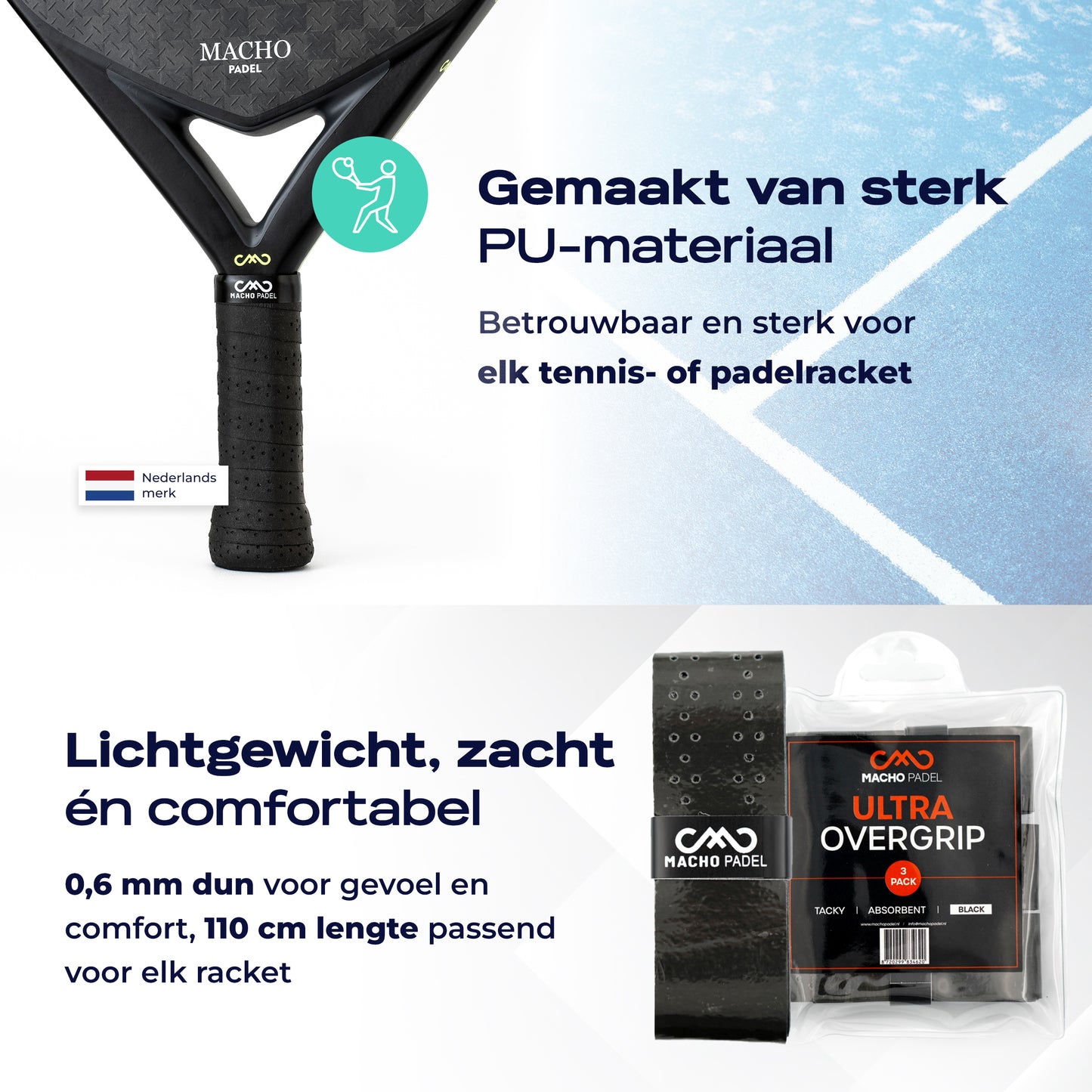 Ultra Overgrip Zwart 3 pack